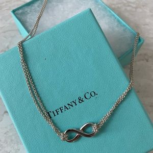 Tiffany double chain Infinity necklace.